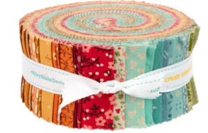 Fabric-Lori Holt Baked With Love Rolie Polie 40 2.5-Inch Strips Jelly Roll Riley Blake Designs RP-17780-40