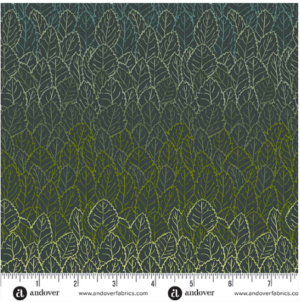 Fabric-Nordic Summer by Gudrun Erla-Ground Cover Deep Water 1 Yard