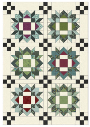 Fabric-Kit Carnival Quilt Base (just add a background) Twin Size