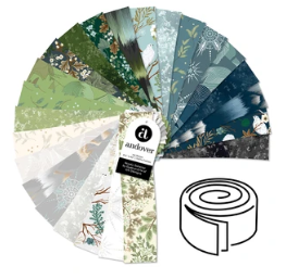 Fabric-Winter Solstice by Gudrun Erla-Complete Collection: 2-1/2" Jelly Roll, 40 cuts: COMING IN DECEMBER