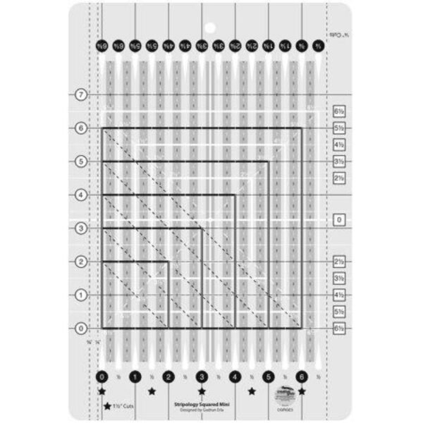 Squared Mini Stripology Ruler by Creative Grids