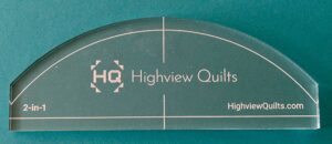 HQ 2-in-1 (1/4” thick) Machine Quilting Ruler