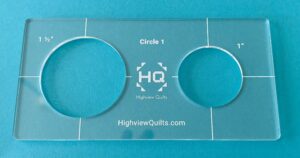 HQ Circle 1 (1/8” thick) Machine Quilting Ruler