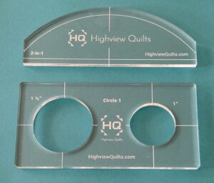 HQ Set of 2 Machine Quilting Rulers-2-in-1 and Circle 1