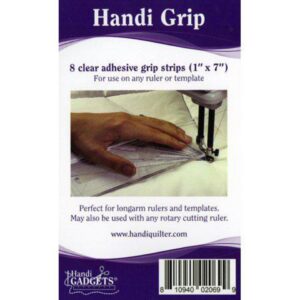 Handi Grip Adhesive Strips: 8 Clear 1in x 7in Strips for Use on any Ruler or Template