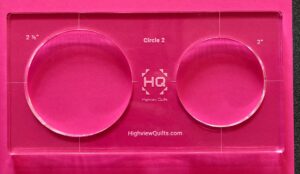 #5 HQ Circle 2: 1/8" Machine Quilting Ruler for Low Shank Machines