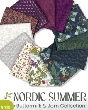 Fabric-Nordic Summer by Gudrun Erla-Buttermilk & Jam FQ Bundles