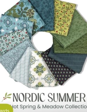 Fabric-Nordic Summer by Gudrun Erla-Hot Springs & Meadow Fat Quarter Bundle